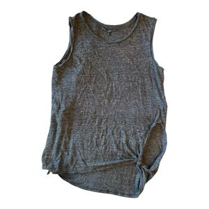 Michael Stars Charcoal Tank Top with knotted sides